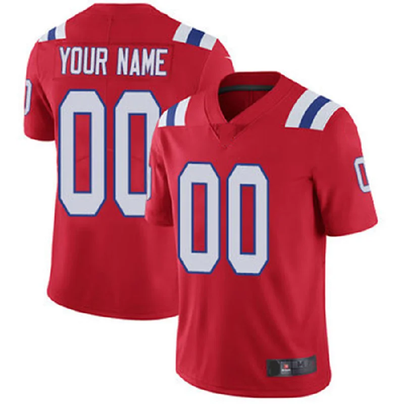 Custom New England Patriots Red Vapor Untouchable Player Limited Jersey Stitched American Football Jerseys