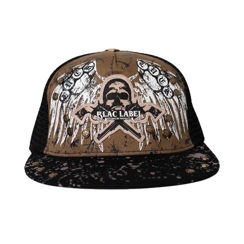 BLAC LABEL GUNS SNAPBACK HAT (WALNUT)