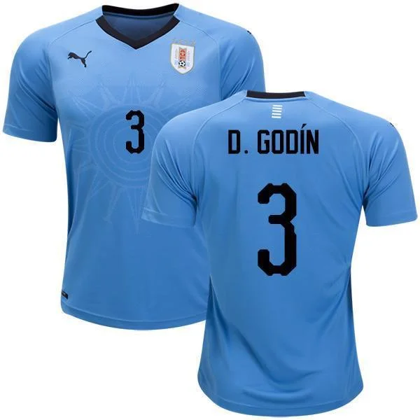 Men 3 Diego Godin Jersey Soccer Uruguay Jersey World Cup 2018 Jersey