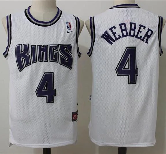 Men Chris Webber Jersey White Sacramento Kings Throwback Swingman