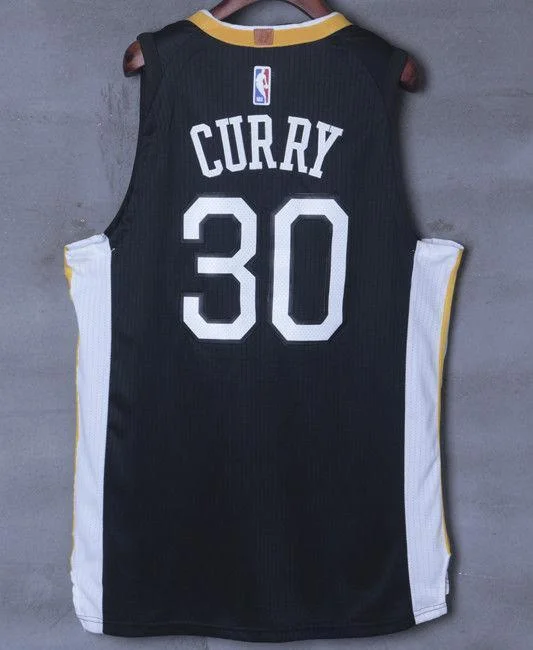 Men 30 Stephen Curry Jersey Black Golden State Warriors Jersey Player