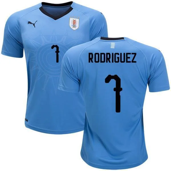 Men 7 Cristian Rodriguez Jersey Soccer Uruguay Jersey World Cup 2018 Jersey