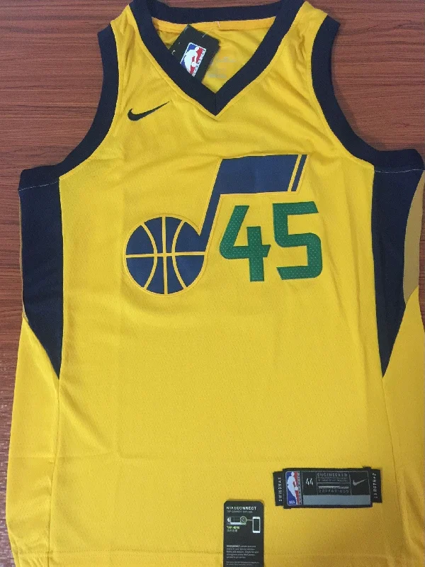 Men 45 Donovan Mitchell Utah Jazz Jersey Yellow Swingman Fanatics