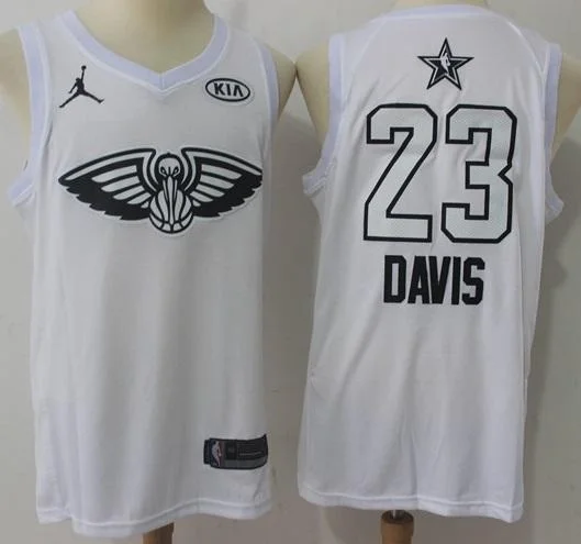 Men 2018 All Star 23 Anthony Davis Jersey White New Orleans Pelicans