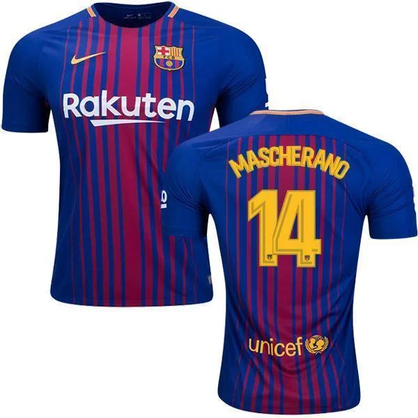 Men 14 Javier Mascherano Jersey Soccer Barcelona Jersey 2018 La Liga