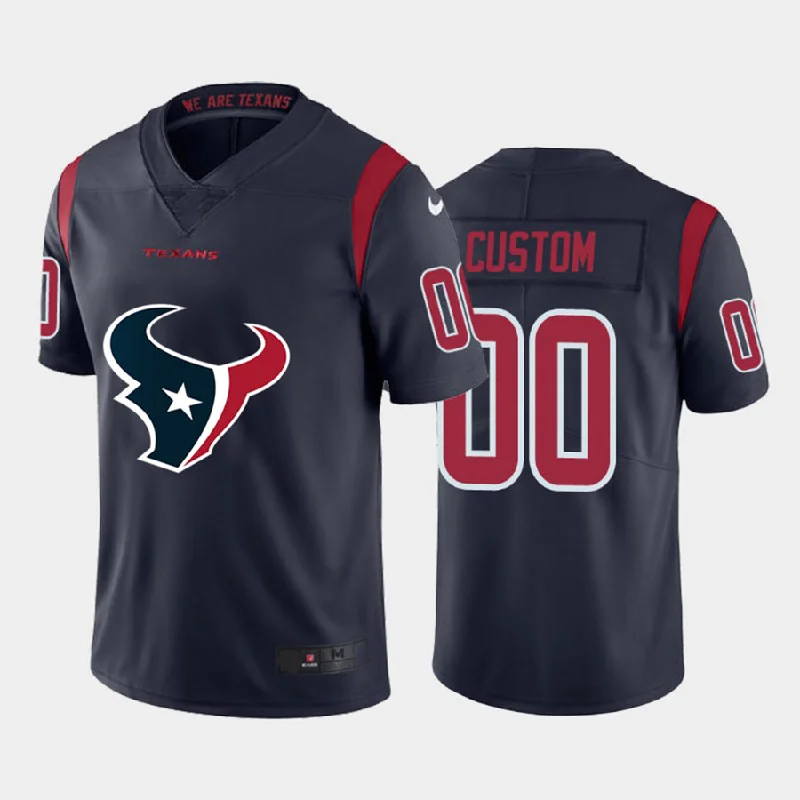 Custom Houston Texans Navy Team Big Logo Color Rush Limited Jersey Stitched American Football Jerseys