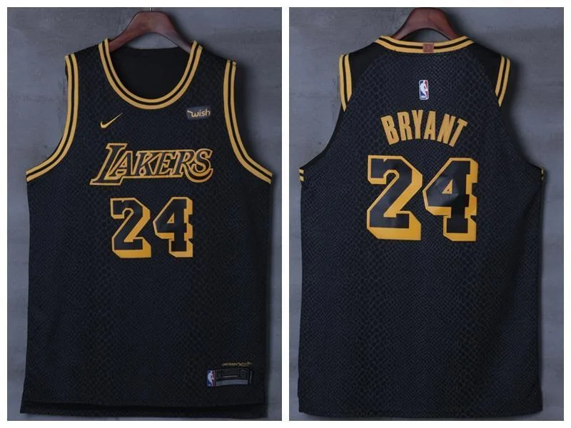 Men 24 Kobe Bryant Jersey City Edition Black Los Angeles Lakers Jersey Player