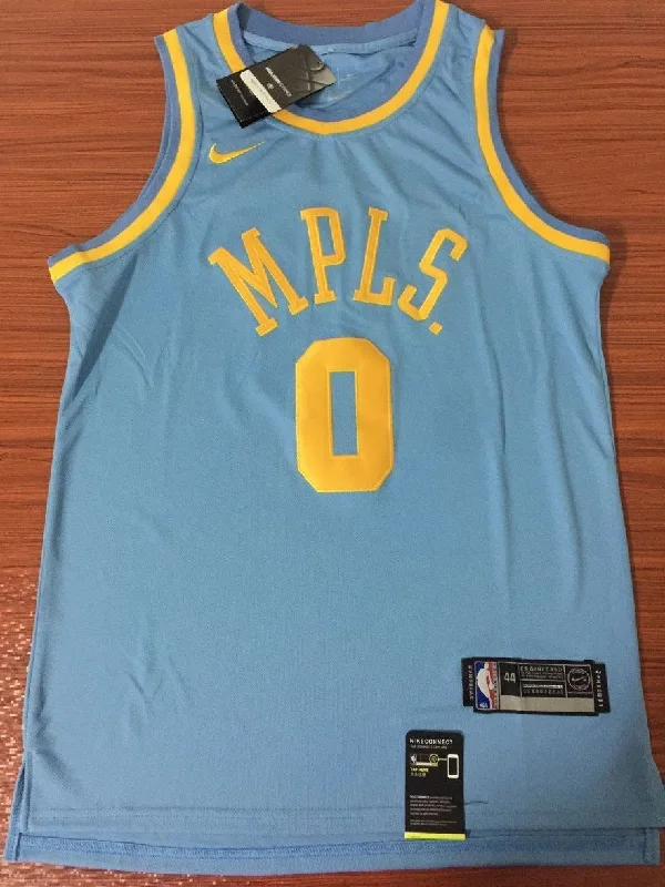 Men 0 Kyle Kuzma Jersey MPLS Blue Los Angeles Lakers Jersey Fanatics