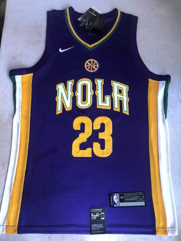 Men 23 Anthony Davis Jersey Purple New Orleans Pelicans City Edition