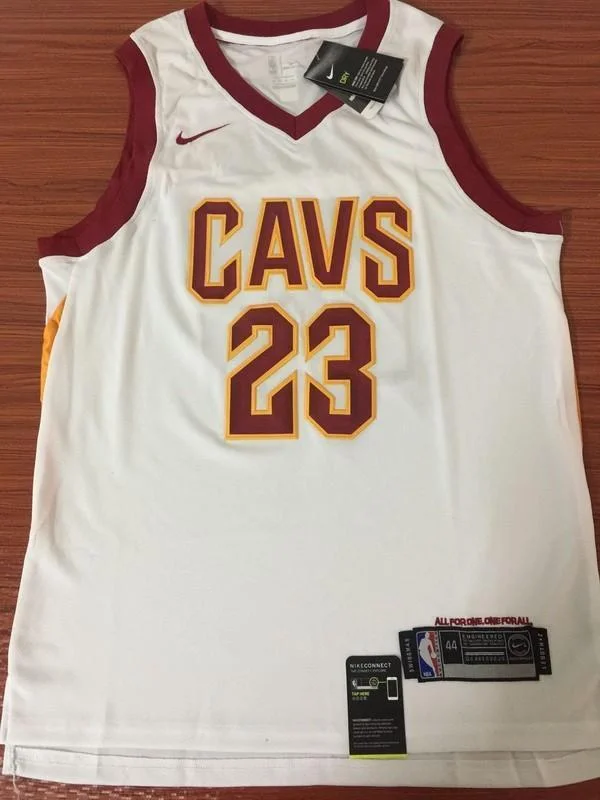 Men CAVS 23 Lebron James Jersey White Cleveland Cavaliers Jersey Fanatics