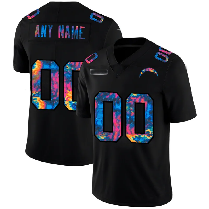 Custom Los Angeles Chargers Multi-Color Black 2020 Crucial Catch Vapor Untouchable Limited Jersey Stitched American Football Jerseys