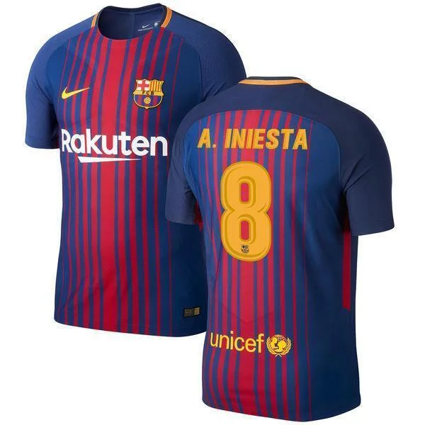 Men 8 Andres Iniesta Jersey Soccer Barcelona Jersey 2018 La Liga