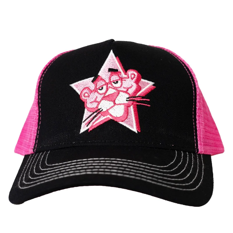 PINK PANTHER STAR TRUCKER HAT (BLACK)