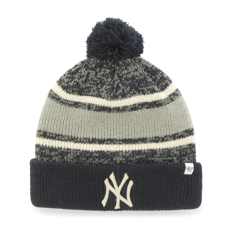 NEW YORK YANKEES NAVY FAIRFAX CUFF KNIT KNIT CUFF W/POM