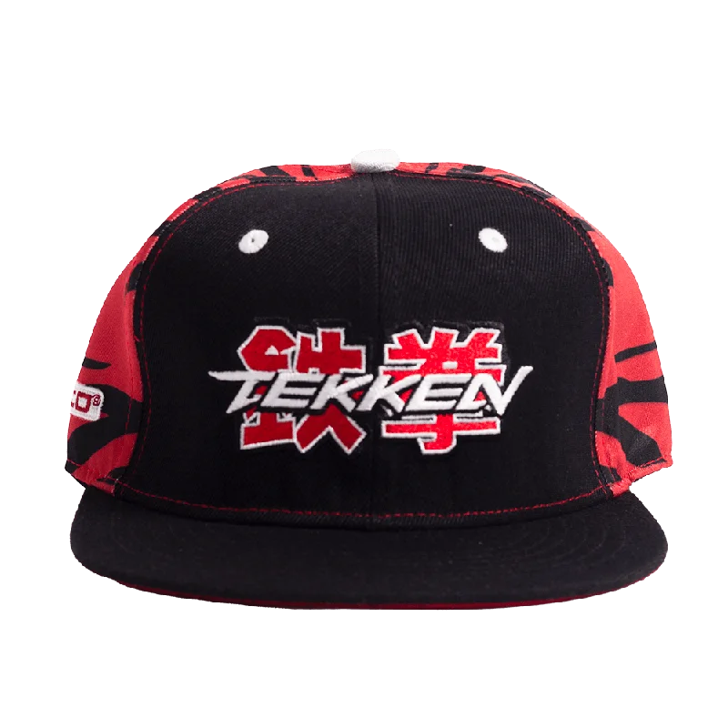 RED AND BLACK TEKKEN ZEBRA FITTED HAT