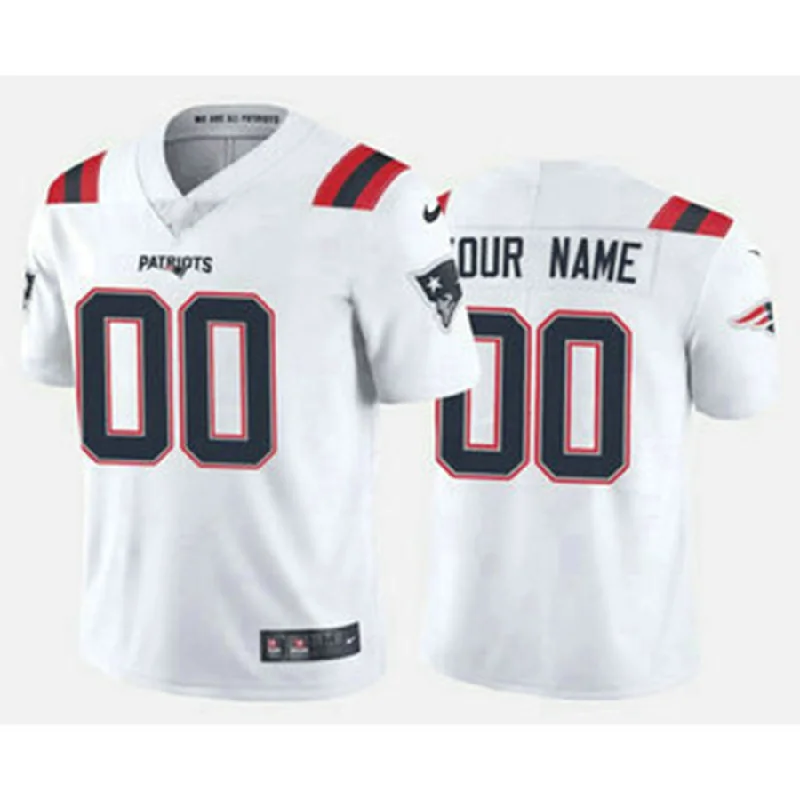 Custom New England Patriots New White Vapor Untouchable Stitched Limited Jersey Stitched American Football Jerseys