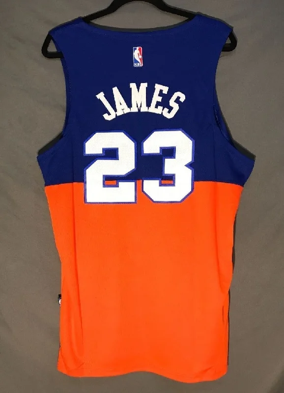 Men CAVS 23 Lebron James Jersey Orange Cleveland Cavaliers Jersey Swingman