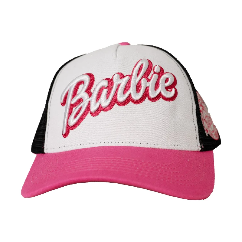 BARBIE TRUCKER HAT (WHTE/BLACK/PINK)