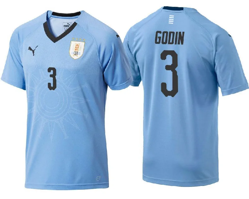 Men 3 Diego Godin Jersey Soccer Uruguay Jersey World Cup 2018 Jersey