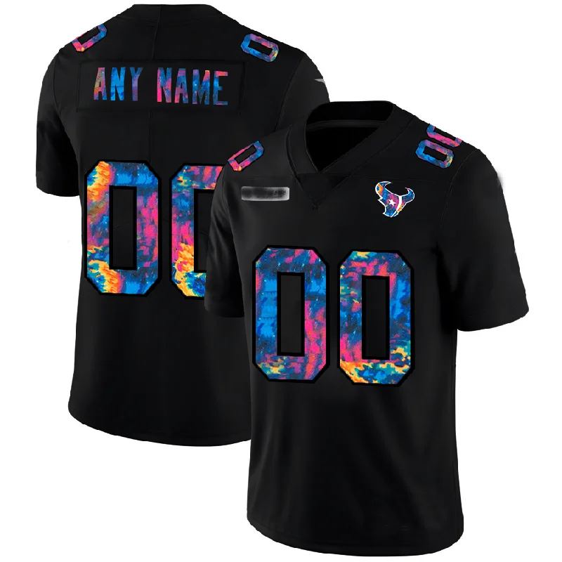 Custom Houston Texans Multi-Color Black 2020 Crucial Catch Vapor Untouchable Limited Jersey Stitched American Football Jerseys