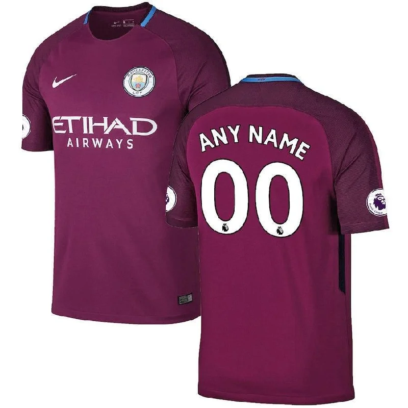 Men 00 Anyname Jersey Away Soccer Manchester City Jersey Premier League