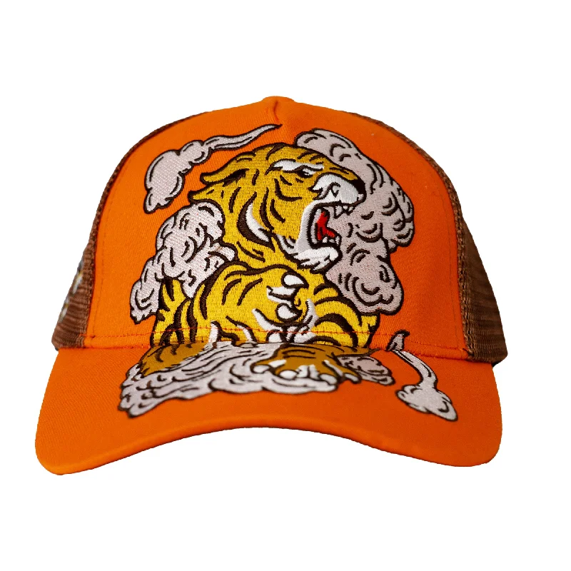 TIGER CLOUDS TRUCKER HAT (ORANGE)