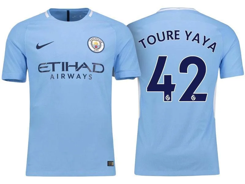 Men 42 Yaya Toure Jersey Home Soccer Manchester City Jersey Premier League