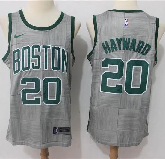 Men Boston Celtics 20 Gordon Hayward Jersey Gray City Edition