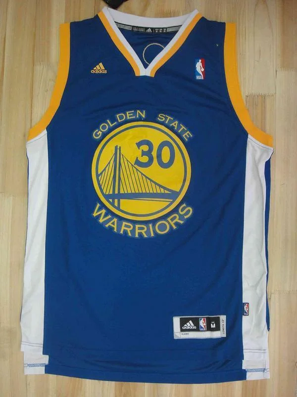 Men 30 Stephen Curry Jersey Blue Golden State Warriors Jersey Swingman