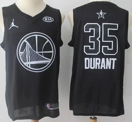 Men 2018 All Star Kevin Durant Jersey Black Golden State Warriors