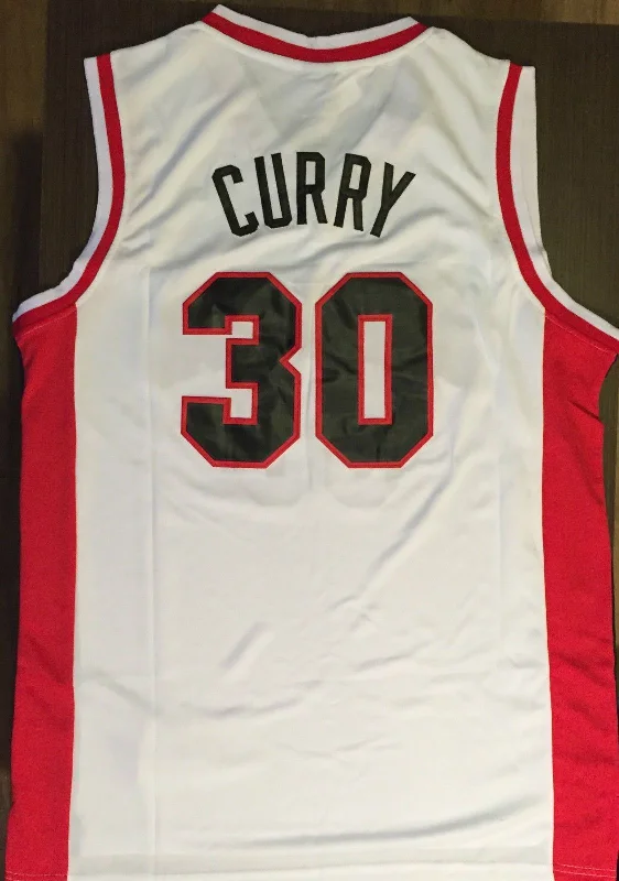 Men Davidson Wildcats 30 Stephen Curry Jersey White Swingman