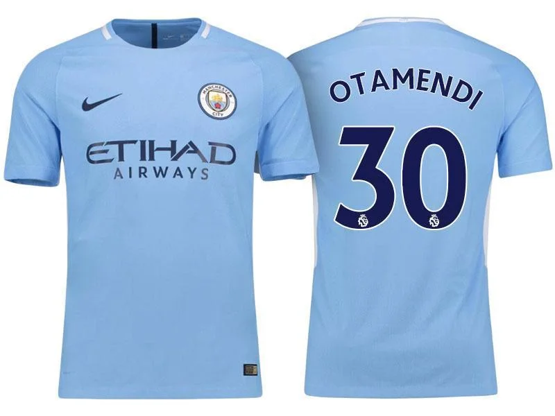 Men 30 Nicolas Otamendi Jersey Home Soccer Manchester City Jersey Premier League