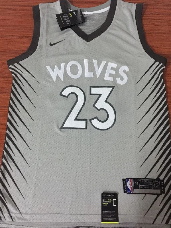 Men 23 Jimmy Butler City Jersey Gray Minnesota Timberwolves Jersey Fanatics