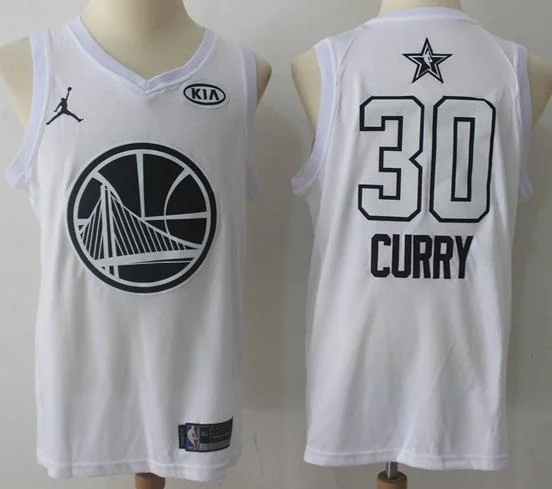 Men 2018 All Star Stephen Curry Jersey White Golden State Warrior