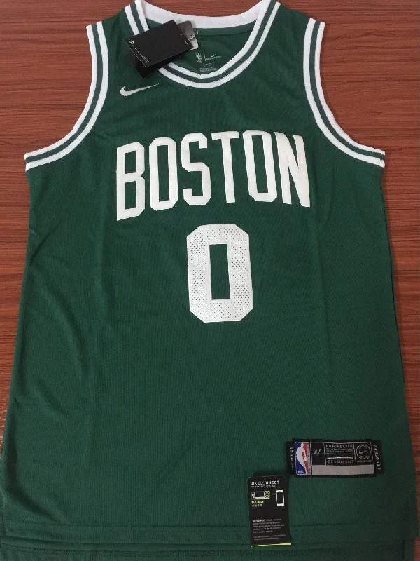 Men 0 Jayson Tatum Jersey Green Boston Celtics Jersey Fanatics Swingman