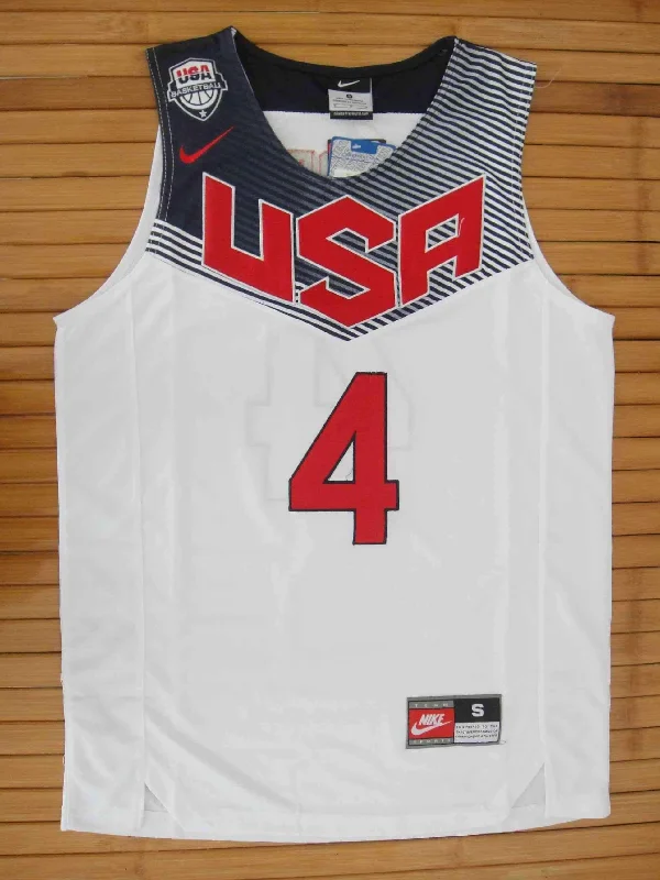 Men 4 Stephen Curry Jersey White Team USA Swingman Fanatics