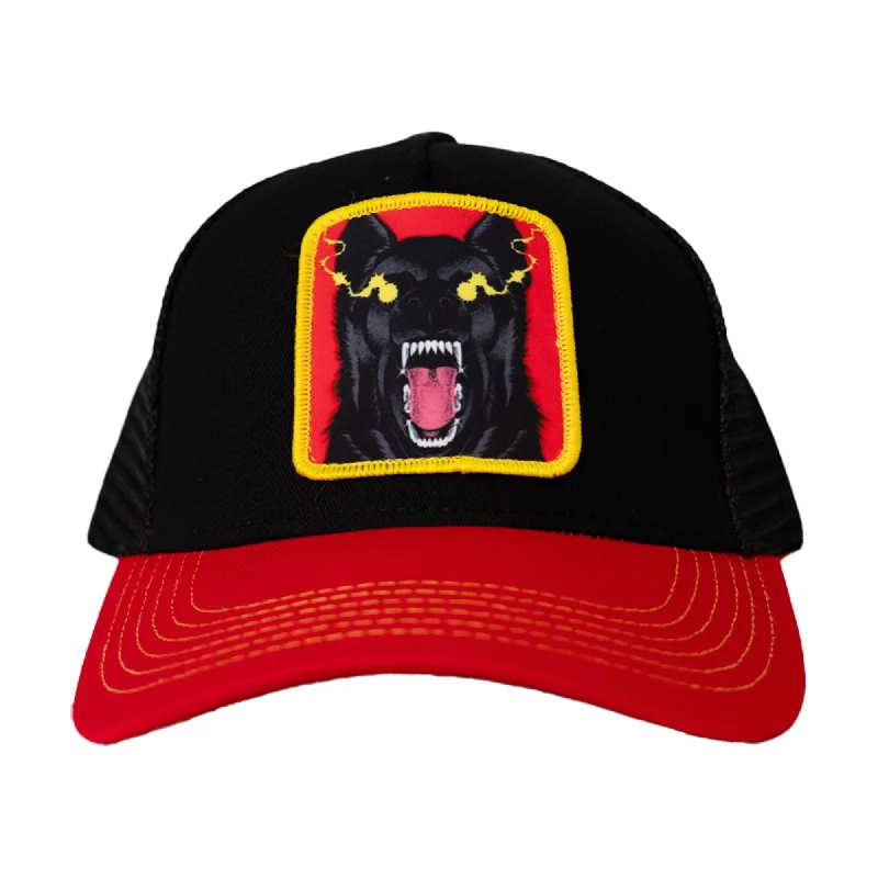 GERMAN SHEPARD PATCH TRUCKER HAT (BLACK)