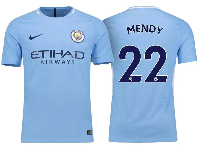 Men 22 Benjamin Mendy Jersey Home Soccer Manchester City Jersey Premier League