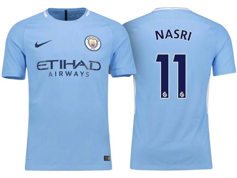 Men 11 Samir Nasri Jersey Home Soccer Manchester City Jersey Premier League