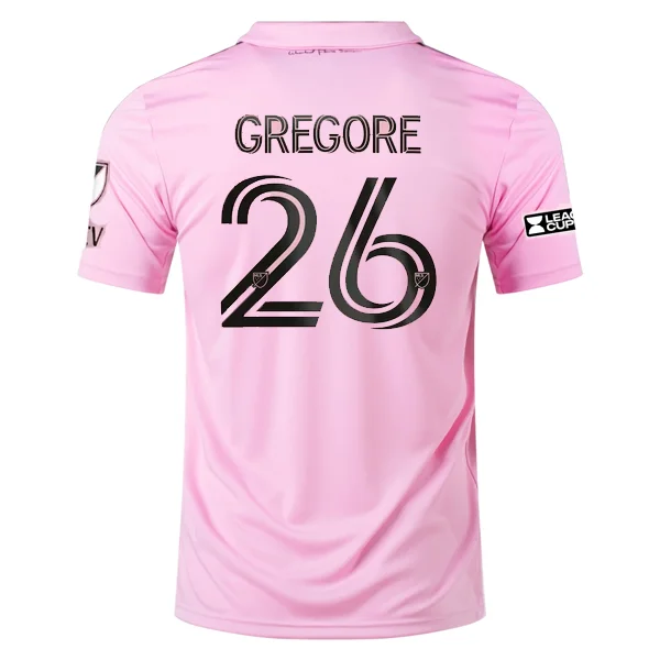 adidas Inter Miami Gregore Home Jersey 23/24 w/ MLS + Leagues Cup Patch + Match Details (True Pink/Black)