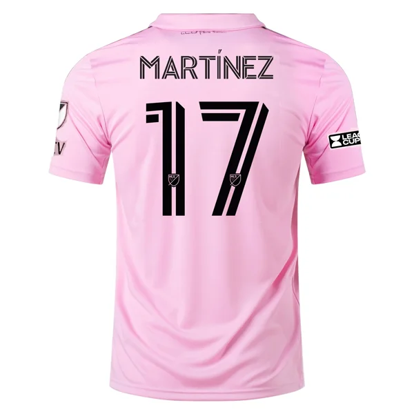 adidas Inter Miami Josef Martínez Home Jersey 23/24 w/ MLS + Leagues Cup Patch + Match Details (True Pink/Black)