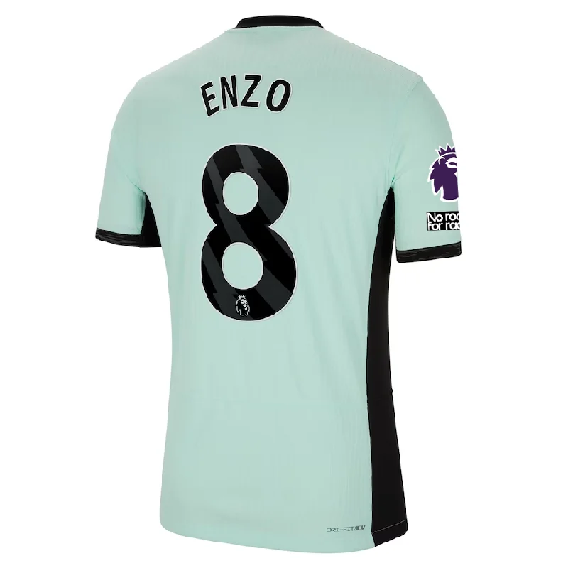 Nike Chelsea Authentic Enzo Fernandez Match Vaporknit Third Jersey w/ EPL + No Room For Racism Patches 23/24 (Mint Foam/Black)