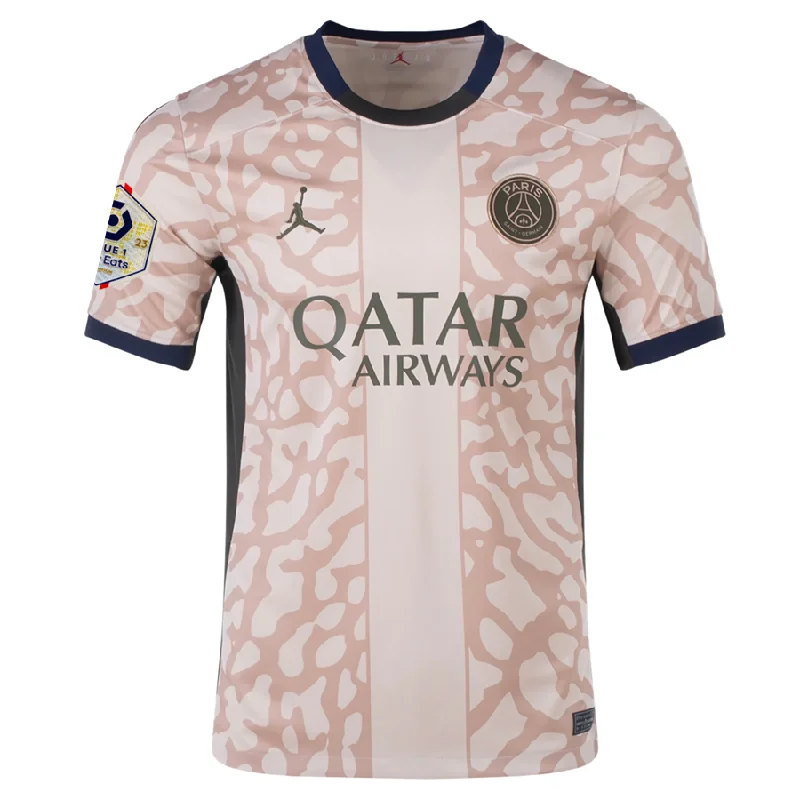 Nike Paris Saint-Germain Fourth Jersey w/ Ligue 1 Champion Patch 23/24 (Hemp/Obsidian/Sequoia)