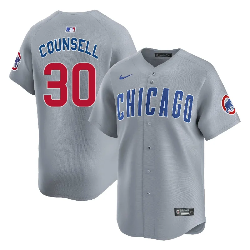 Chicago Cubs Craig Counsell Nike Road Vapor Limited Jersey W/ Authentic Lettering