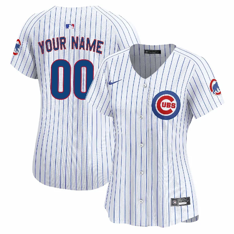 Chicago Cubs Customized Women's Home Nike Vapor Limited Replica Jersey W/ Authentic Lettering