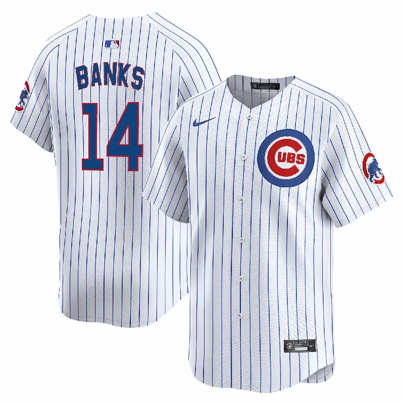 Chicago Cubs Ernie Banks Nike Home Vapor Limited Jersey W/ Authentic Lettering