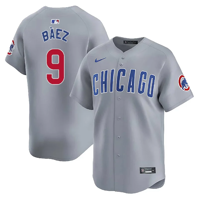 Chicago Cubs Javier Baez Nike Road Vapor Limited Jersey W/ Authentic Lettering