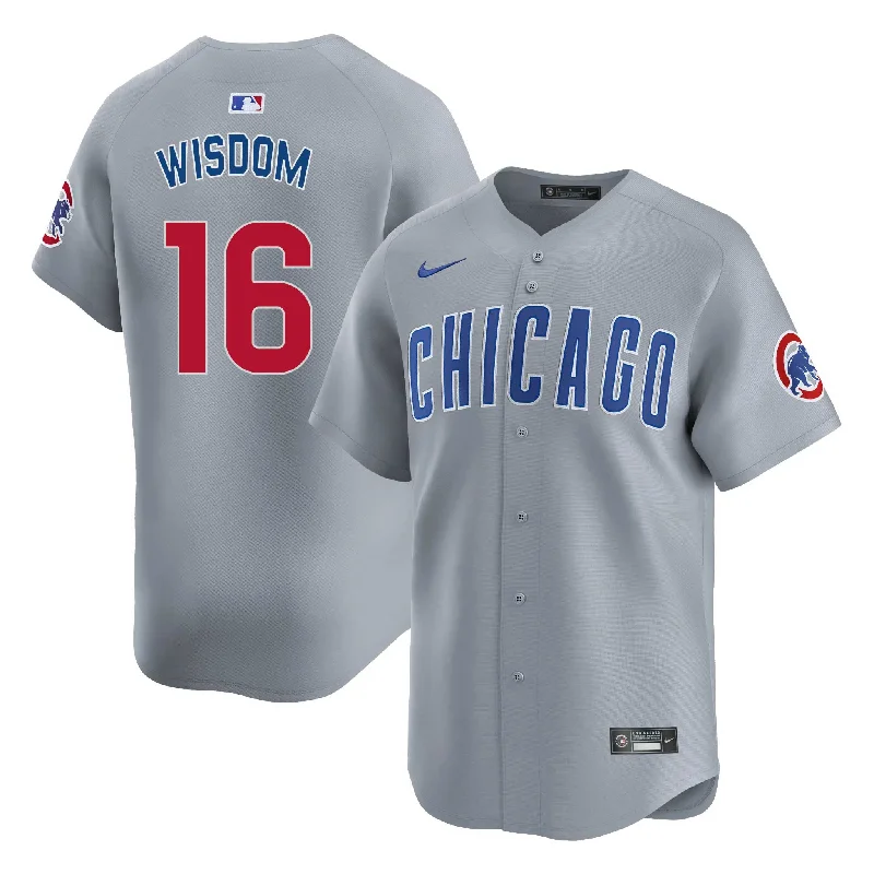 Chicago Cubs Patrick Wisdom Nike Road Limited Replica Jersey W/ Authentic Lettering