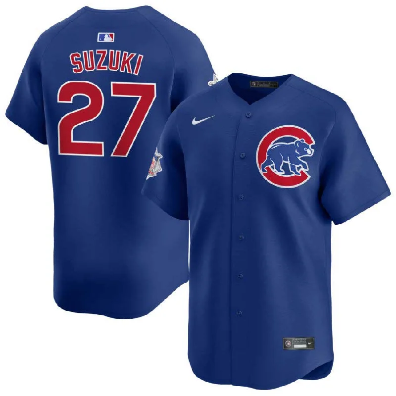 Chicago Cubs Seiya Suzuki Nike Alternate Vapor Limited Jersey W/ Authentic Lettering