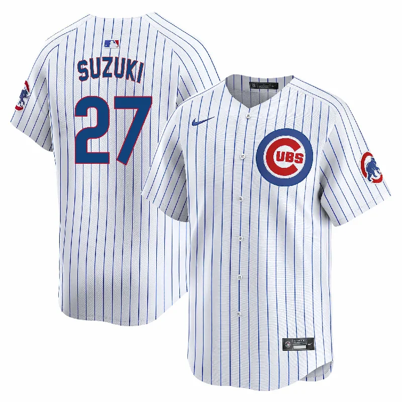 Chicago Cubs Seiya Suzuki Nike Home Vapor Limited Jersey W/ Authentic Lettering